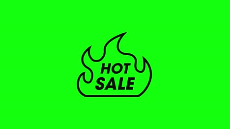 hot-sale-text-icon-green-screen